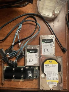 DELL H730 RAID CARD w/1GB CACHE 12Gb/s PCI-E 3.0 + SAS CABLES - Picture 1 of 3
