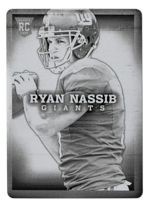 Ryan Nassib  2013 Panini Absolute  Black Printing Plate  RC   #179    "1/1" - Image 1 of 2