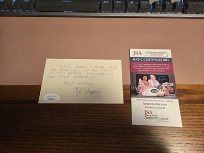 Carta manuscrita autografiada firmada por Cliff Mapes certificado de autenticidad JSA Foto 1 de 4