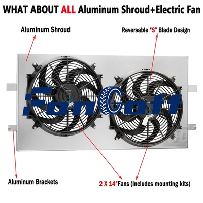 Shroud Electric Fan FITS 99-13 Chevy Silverado GMC Sierra Yukon Tahoe 1500 2500. Foto 1 de 4