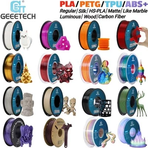 【Buy 3 Get 2 Free,Add 5】GEEETECH 3D Printer Filament 1KG/Roll PLA/TPU/ABS+/PETG - Picture 1 of 301