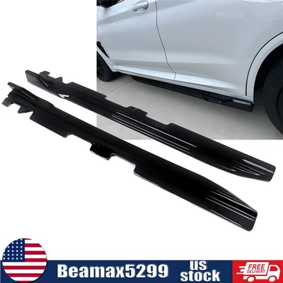 Par de faldones laterales negros brillantes para BMW X3 G01 X4 G02 X3M F97 X4M F98 2023 2018-2022 Foto 1 de 4