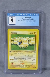 MAREEP Pokemon 2000 Neo Genesis 1ª Edición 65/111 CGC Grado 9 Como Nuevo - Imagen 1 de 3