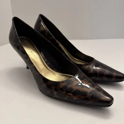 Zapatos de vestir de tacón alto con estampado de leopardo Antonio Melani para mujer talla 9 M Foto 1 de 4