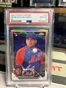 2023 Topps Chrome Francisco Alvarez SP Image Variation PSA 10 - New York Mets - Bild 1 von 2