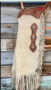 Gorras de cuero de gamuza hechas a mano, grietas de cuero para montar a caballo, gorras Tooled - Imagen 1 de 3