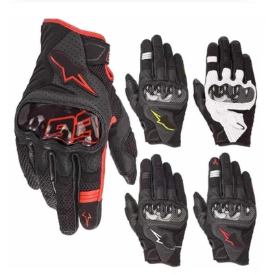 ALPINESTARS SMX1 Air V2 Leather Road Gloves Sport Racing Street Motorcycle DE
