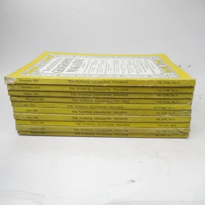 National Geographic Magazines 1955 (10 Months) Preloved - Image 1 of 4