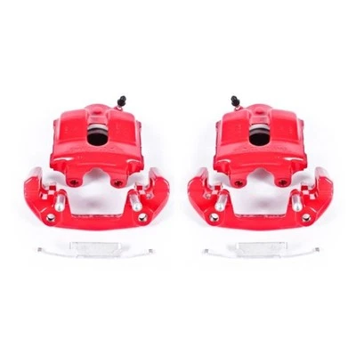Pinças de freio dianteiras vermelhas PowerStop S1618 com suportes - Compatível com BMW 318i &amp; - Imagem 1 de 4