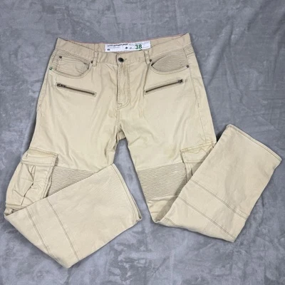 Lifted Research Group Pants Mens 38 Moto Cargo True Straight Zip Pockets JT15021 - Image 1 of 4
