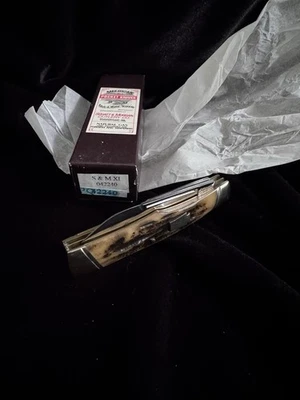 Cuchillo Schatt & Morgan Gunstock Serie XI #042240 2001 descontinuado y 1/600 nuevo en caja Foto 1 de 4