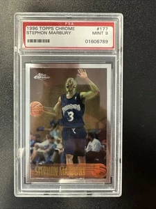 1996-97 Topps Chrome - #177 Stephon Marbury (RC) PSA 9 JL - Bild 1 von 2