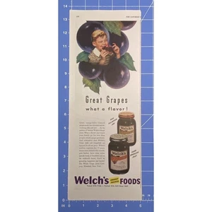 Anuncio impreso vintage Welch's Upe Jelly Boy comiendo mermelada de pan Westfield NY 13,5 x 5" - Imagen 1 de 1