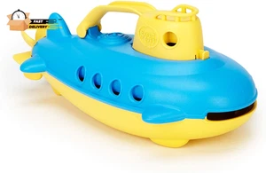 U-Boot in gelb & blau - BPA-frei, phthalatfrei, Badespielzeug mit Spinnre - Bild 1 von 12
