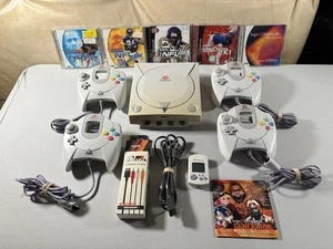 Sega Dreamcast Console, 4 Controllers, 4 Games, VMU, Power & AV Cords, Tested - Bild 1 von 23