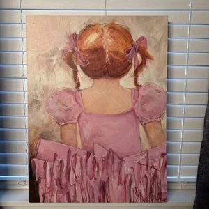 OOPSY DAISY~CANVAS WALL ART~LITTLE BALLERINA~BY: KRISTINA BASS BAILEY~18W X 24H - Picture 1 of 4