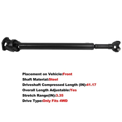 Front Driveshaft For Ford Excursion 2000 2001 2002 2003 4WD 1045mm - Imagem 1 de 4