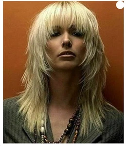Sexy Echthaar Hellblond Lang Glatt Perücke Neu Damen Perücke Wig fashion DE - Bild 1 von 1
