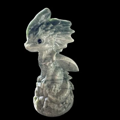 Handmade Dragon Head Energy Center - White Crystal Success Energy Office Decor - Image 1 of 4