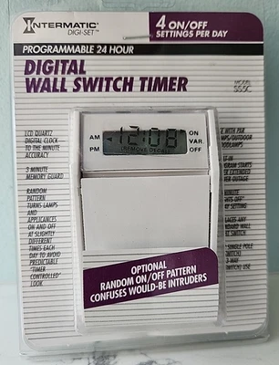 NEW Intermatic Digi-Set Programmable 24 Hour Digital Wall Switch Timer SS5C NIP - Image 1 of 4