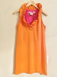 Gretchen Scott Damen ärmelloses Kleid mit Rüschenausschnitt dunkelblau Größe Small - Bild 1 von 8