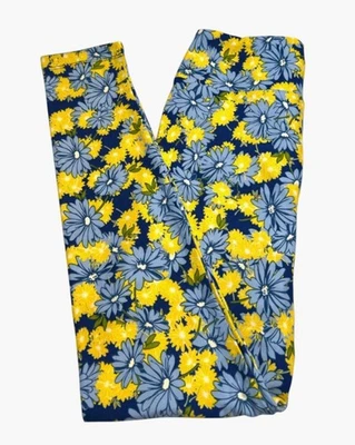 LuLaRoe Leggings OS One Size FLORAL Summer DAISY Colorful Flower Comfy Stretch - Image 1 of 4