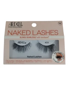Ardell 433 NAKED LASHES Strip Eyelashes Invisiband Lightweight Natural BLACK 1pr - Picture 1 of 24