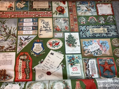 Cathe Holden Christmas Faire Collage cotton fabric by the 1/2 yard - Image 1 of 4