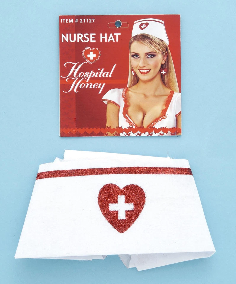  HOSPITAL HONEY NURSE HAT SEXY ADULT ONE SIZE HALLOWEEN COSTUME ACCESSORY - Image 1 of 1