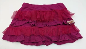 Naartjie Girls 3 Years XS Burgundy Ruffle Skirt Eyelet Fall 2011 GKB164FL111US - Picture 1 of 9