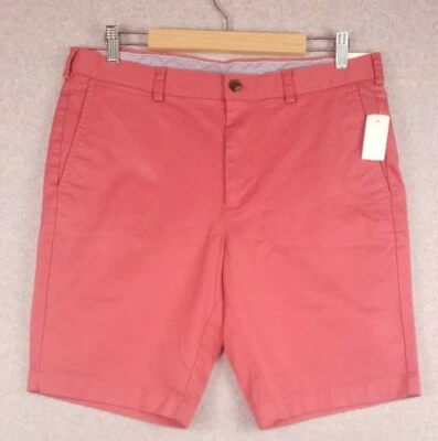 Pantalones Cortos Brooks Brothers Frente Plano Elastizado Ventaja 35 Rosa Nuevos con Etiquetas Foto 1 de 4