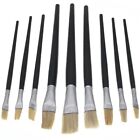 9 Piece Flat Tip Artist Paint Brush Set THIN - WIDE BRUSHES Small Thick Detailed