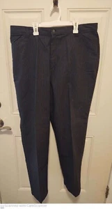 Riders Casuals by Lee Women's Pants Charcoal Gray Pinstripe 18M 38x30 - Picture 1 of 4