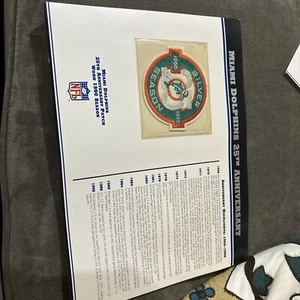 1990 MIAMI DOLPHINS 25th ANNIVERSARY NFL PATCH WILLABEE & WARD - Picture 1 of 3