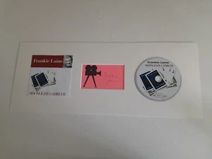 Frankie Laine Moonlight Gambler handsignierte Autogrammkarte CD Mount COA UACC - Bild 1 von 9