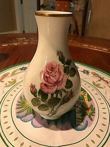 KAISER OF GERMANY VINTAGE PINK ROSE FLORAL VASE - 6" HIGH - Picture 1 of 6