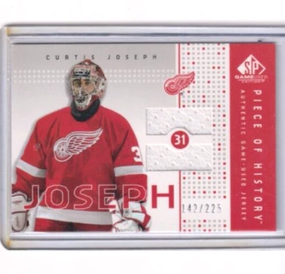 2002-03 UD SP Game Used Piece of History Curtis Joseph /225 Detroit Red Wings - Image 1 of 2