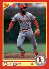 1990 Score #285 Ozzie Smith St. Louis Cardinals Baseball Card