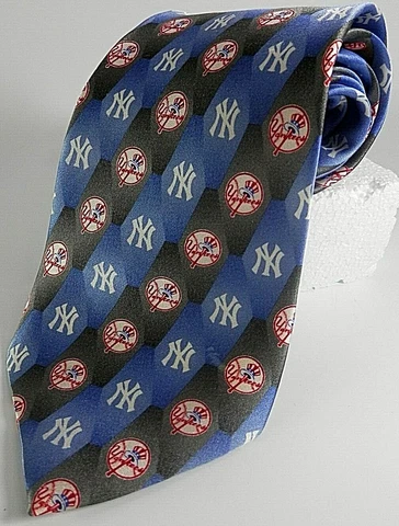 New York Yankees MLB Neck Tie  Authentic MLB Blue silver pattern 1 #3196 Cover