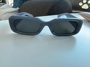 H&M Sonnenbrille Mittel Blau Schmal Kastig - Bild 1 von 7