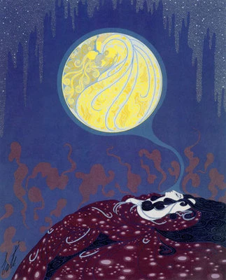 Impresión Art Deco Earth's Dream 22x30 de Erte Foto 1 de 2