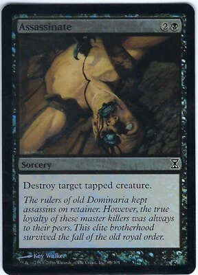 FOIL Assassinate Time Spiral Common – MTG Magic the Gathering Card - Image 1 of 2