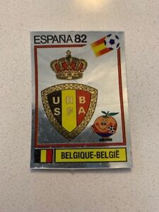 Belgium Badge Panini Espana 82 World Cup Football Sticker #200 CUT OUT