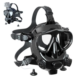 180° View Panoramic Full Face Scuba Diving Mask Support Scuba Tank for GoPro DJI - Picture 1 of 15