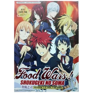 DVD Anime Food Wars! Shokugeki No Soma Season 1-5 Complete Collection Boxset - Imagen 1 de 6