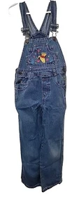 Vintage Winnie The Pooh Overalls Youth Girls Size 8 Y2K  100 Acre Collection  - Picture 1 of 9