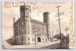 1905 ~ Waffenkammer ~ Straßenansicht ~ Rotograph ~ Pawtucket Rhode Island RI ~ antike Vintage Postkarte - Bild 1 von 2