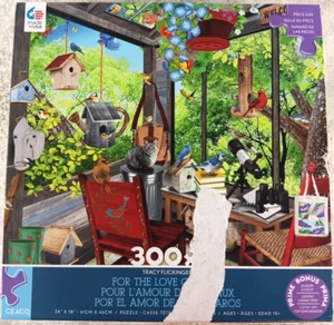 For The Love of Birds 300 Piece Jigsaw Puzzle & Poster Tracy Flickinger by Ceaco - Picture 1 of 4