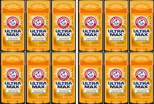 Arm & Hammer Ultramax Unscented Deodorant Pack 2.6 oz, Of 12 - Picture 1 of 5