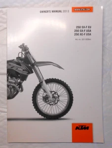 2013 KTM 250 SXF XCF Owner's Manual Motocross MX Enduro (M4) - Picture 1 of 1